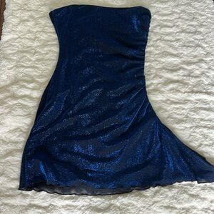 Princess Polly Shimmering Blue Mini Dress